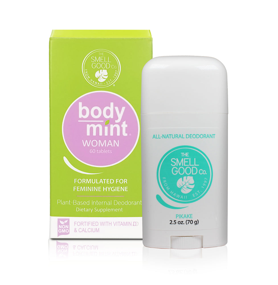 Body Mint WOMAN / Smell Good Co. All-Natural, Paraben & Aluminum Free Probiotic Deodorant Combo Pack