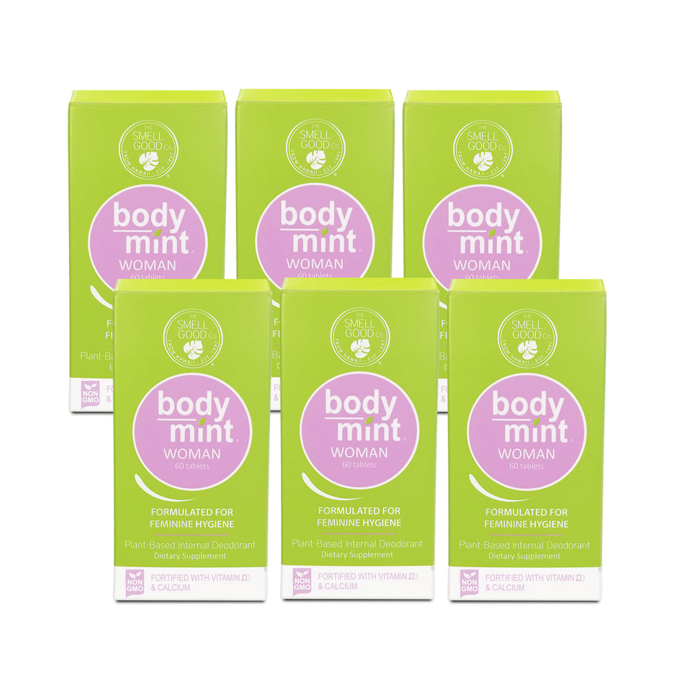6-PACK BODY MINT WOMAN - 300 TABLETS - SAVE 20%